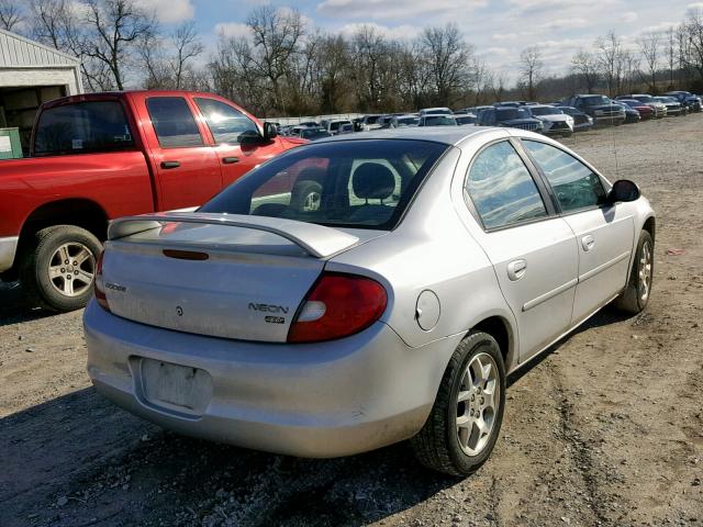 1B3ES56C72D659446 - 2002 DODGE NEON ES SILVER photo 4