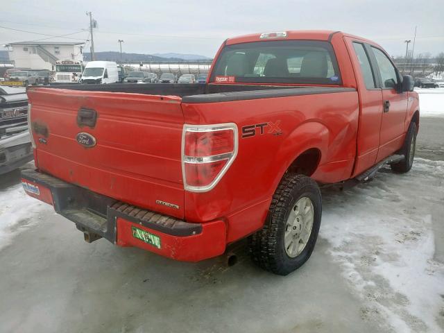 1FTFX1EF5BFD33397 - 2011 FORD F150 SUPER RED photo 4