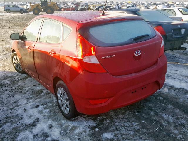 KMHCT5AE1HU338325 - 2017 HYUNDAI ACCENT SE RED photo 3