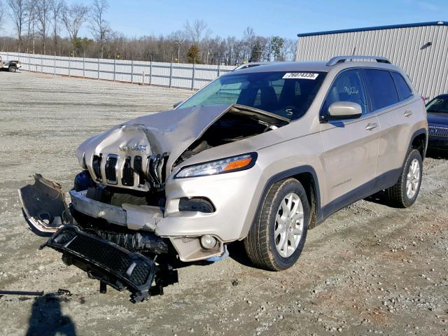 1C4PJLCB1EW217183 - 2014 JEEP CHEROKEE L TAN photo 2