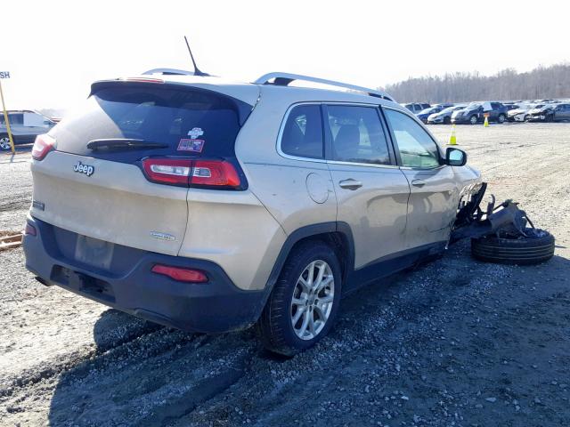 1C4PJLCB1EW217183 - 2014 JEEP CHEROKEE L TAN photo 4