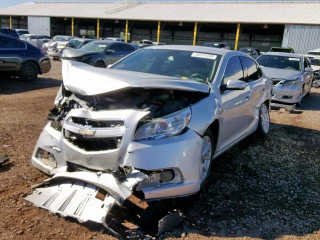 1G11H5SA6DF240519 - 2013 CHEVROLET MALIBU LTZ SILVER photo 2