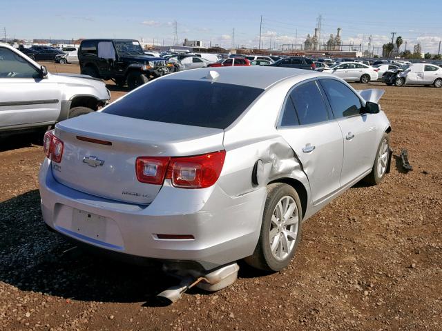 1G11H5SA6DF240519 - 2013 CHEVROLET MALIBU LTZ SILVER photo 4