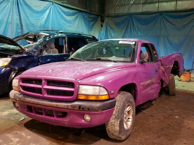 1B7GL23Y0VS276192 - 1997 DODGE DAKOTA PURPLE photo 2