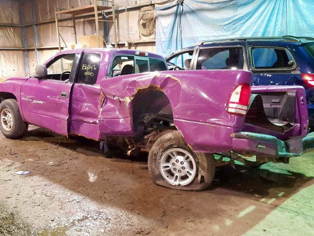 1B7GL23Y0VS276192 - 1997 DODGE DAKOTA PURPLE photo 9