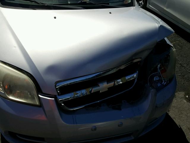 KL1TD56637B037530 - 2007 CHEVROLET AVEO BASE ვერცხლისფერი ფოტო 7