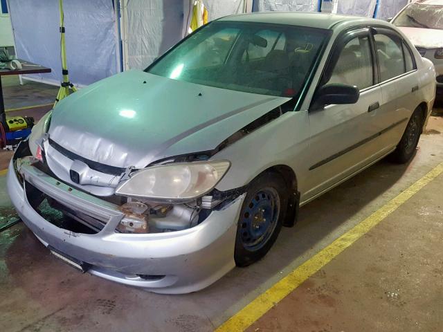 2HGES15304H925762 - 2004 HONDA CIVIC DX V GRAY photo 2