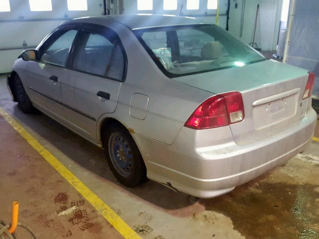 2HGES15304H925762 - 2004 HONDA CIVIC DX V GRAY photo 3