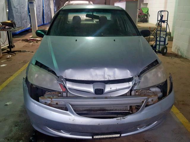 2HGES15304H925762 - 2004 HONDA CIVIC DX V GRAY photo 9