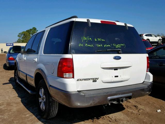 1FMPU15535LB08188 - 2005 FORD EXPEDITION WHITE photo 3