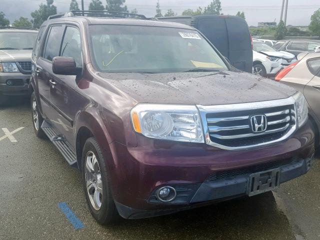 5FNYF4H72CB054433 - 2012 HONDA PILOT EXLN BURGUNDY photo 1