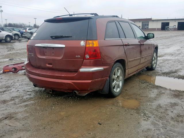 2A8GM78X87R269501 - 2007 CHRYSLER PACIFICA L BURGUNDY photo 4