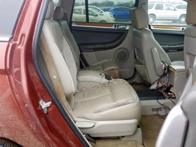 2A8GM78X87R269501 - 2007 CHRYSLER PACIFICA L BURGUNDY photo 6
