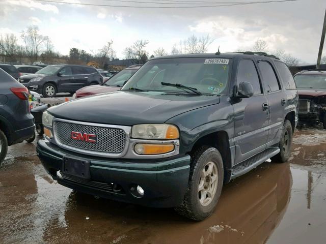 1GKEK63U52J325133 - 2002 GMC DENALI GREEN photo 2