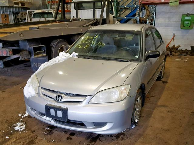 2HGES16424H921851 - 2004 HONDA CIVIC DX SILVER photo 2