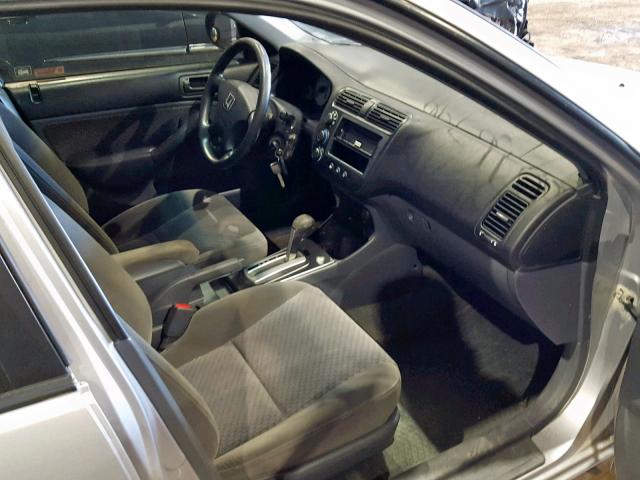 2HGES16424H921851 - 2004 HONDA CIVIC DX SILVER photo 5