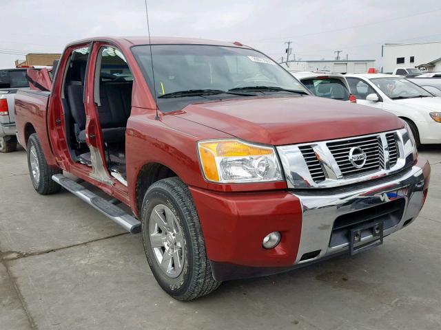 1N6BA0EDXEN508114 - 2014 NISSAN TITAN S RED photo 1