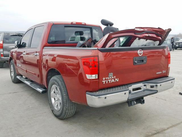 1N6BA0EDXEN508114 - 2014 NISSAN TITAN S RED photo 3