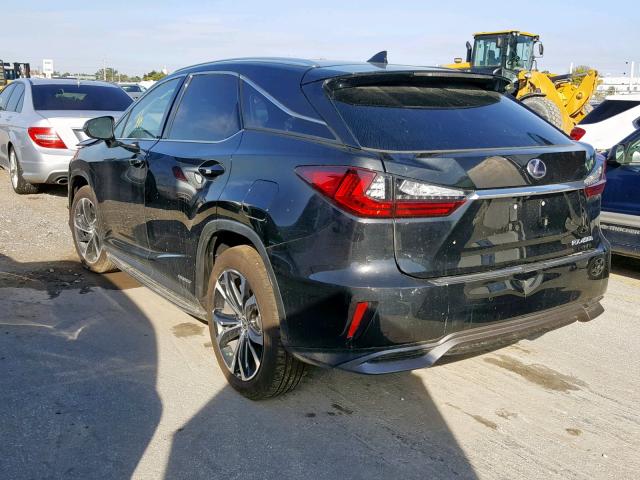 2T2BGMCA2JC022262 - 2018 LEXUS RX 450H BLACK photo 3