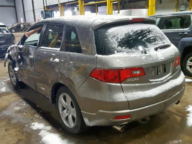 5J8TB182X8A020332 - 2008 ACURA RDX GRAY photo 3