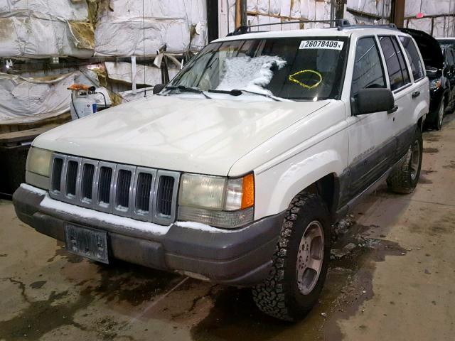 1J4GZ58S1VC624719 - 1997 JEEP GRAND CHER WHITE photo 2