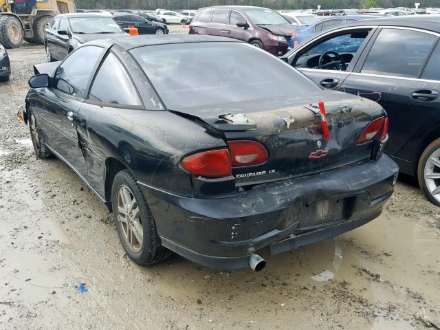 1G1JH12F227331217 - 2002 CHEVROLET CAVALIER L BLACK photo 3