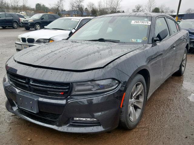 2C3CDXHG8GH257977 - 2016 DODGE CHARGER SX BLACK photo 2