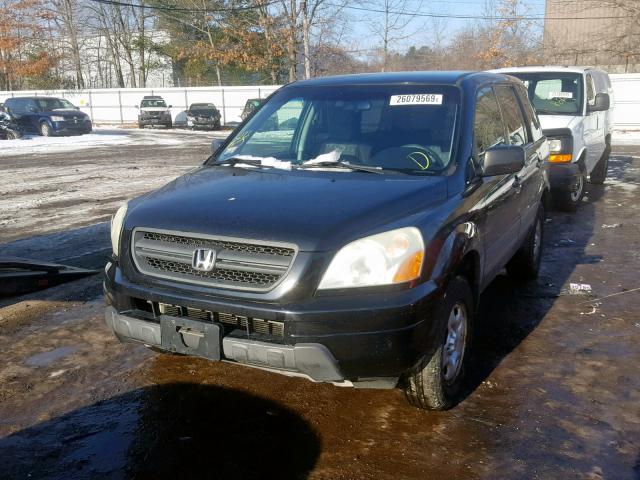 2HKYF18195H571422 - 2005 HONDA PILOT LX BLACK photo 2