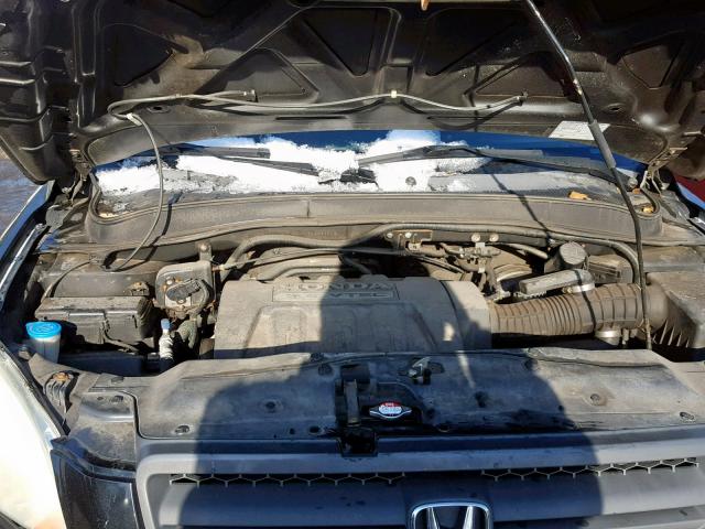 2HKYF18195H571422 - 2005 HONDA PILOT LX BLACK photo 7