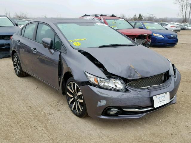 2HGFB2F99EH530249 - 2014 HONDA CIVIC EXL GRAY photo 1