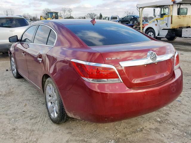 1G4GC5EG5AF163732 - 2010 BUICK LACROSSE C MAROON photo 3