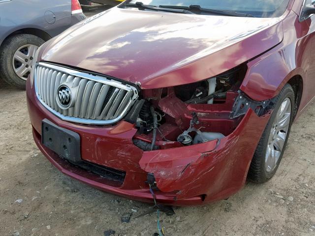 1G4GC5EG5AF163732 - 2010 BUICK LACROSSE C MAROON photo 9