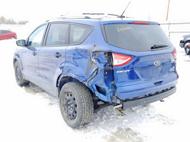 1FMCU0F7XDUA01883 - 2013 FORD ESCAPE S BLUE photo 3