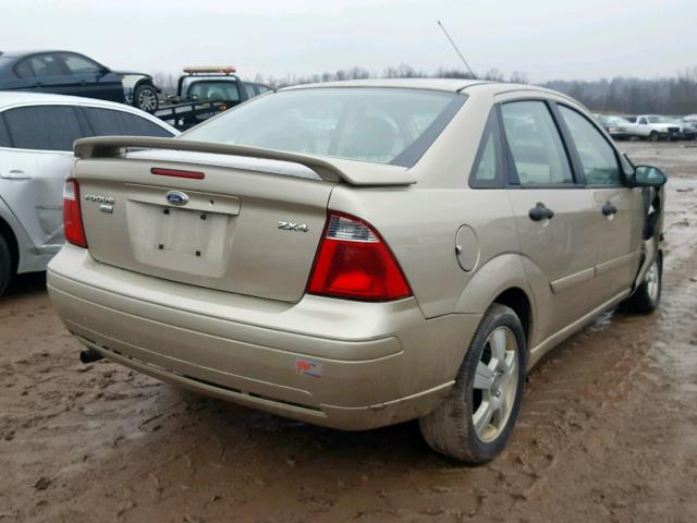 1FAHP34N56W110575 - 2006 FORD FOCUS ZX4 BEIGE photo 4