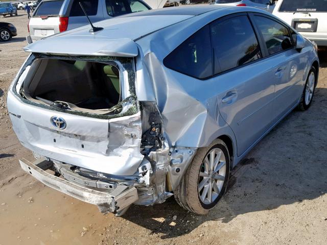 JTDZN3EU1C3164107 - 2012 TOYOTA PRIUS V BLUE photo 4