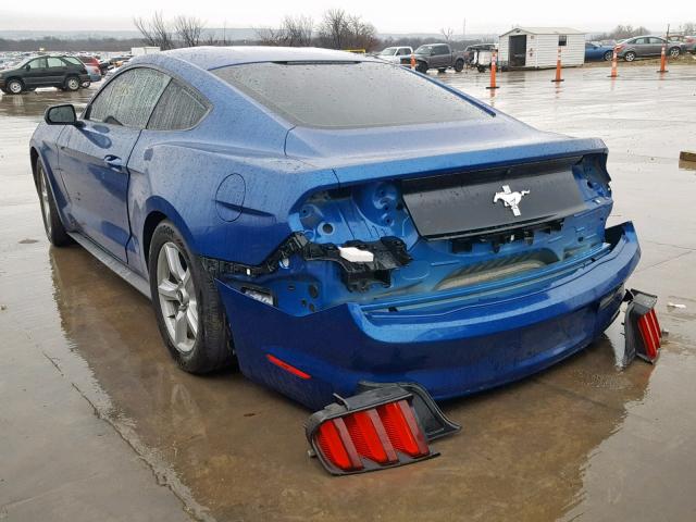 1FA6P8AM7H5343916 - 2017 FORD MUSTANG BLUE photo 3