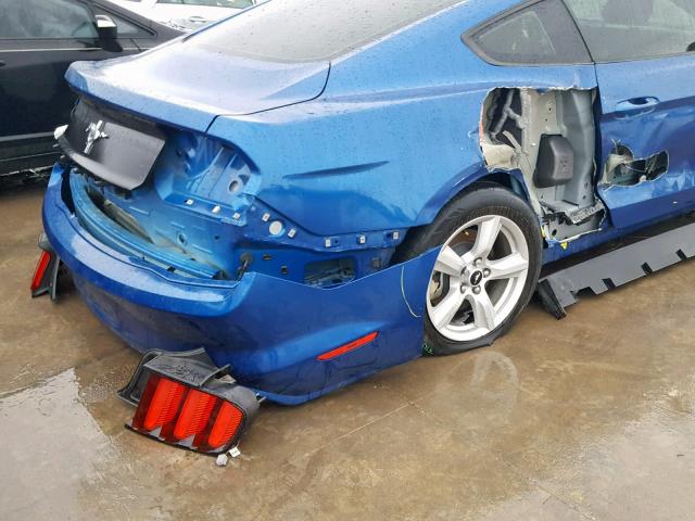1FA6P8AM7H5343916 - 2017 FORD MUSTANG BLUE photo 9