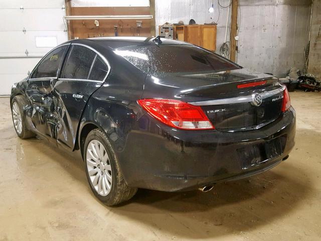 2G4GS5EV1C9214933 - 2012 BUICK REGAL PREM BLACK photo 3