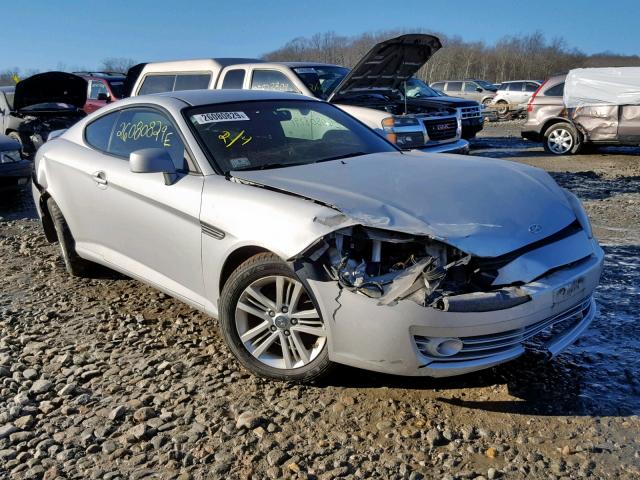 KMHHM66D38U263684 - 2008 HYUNDAI TIBURON GS SILVER photo 1