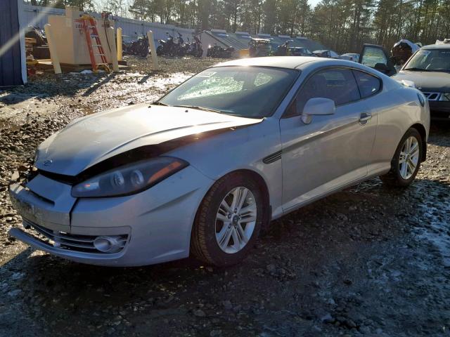 KMHHM66D38U263684 - 2008 HYUNDAI TIBURON GS SILVER photo 2