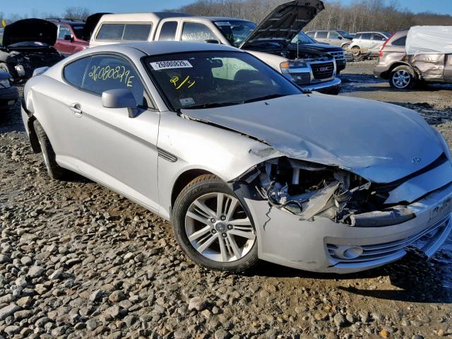 KMHHM66D38U263684 - 2008 HYUNDAI TIBURON GS SILVER photo 9