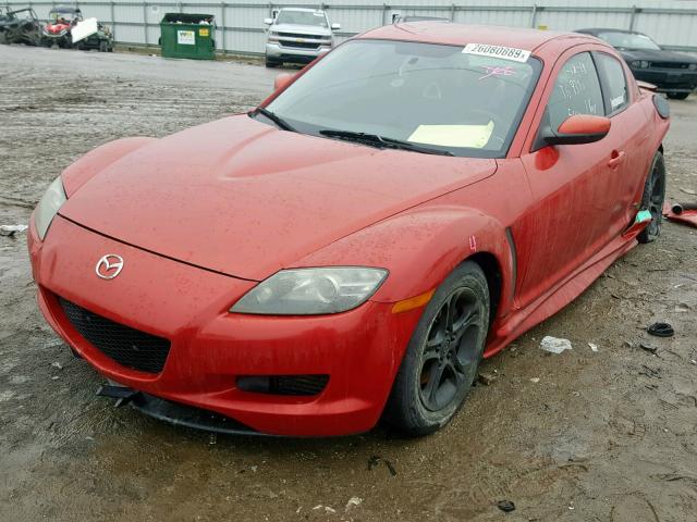 JM1FE17N340113210 - 2004 MAZDA RX8 RED photo 2