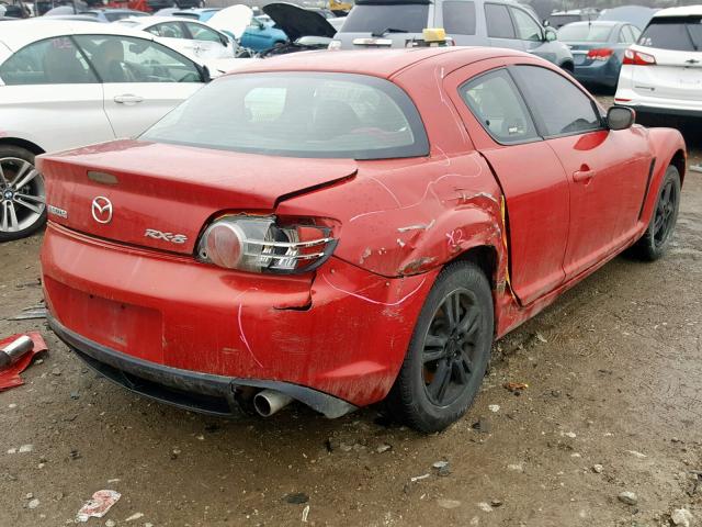 JM1FE17N340113210 - 2004 MAZDA RX8 RED photo 4