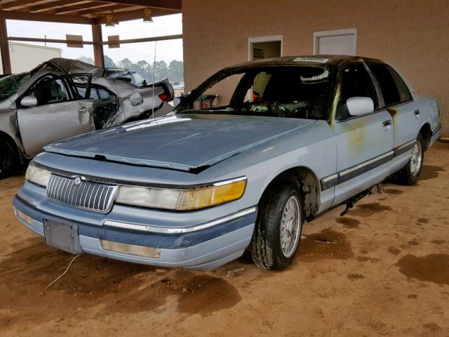 2MECM74W1NX626043 - 1992 MERCURY GRAND MARQ BLUE photo 2