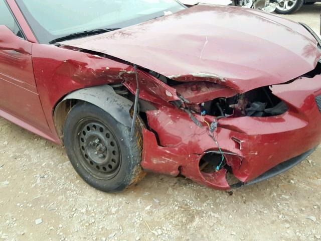 2G2WP522341245651 - 2004 PONTIAC GRAND PRIX MAROON photo 9