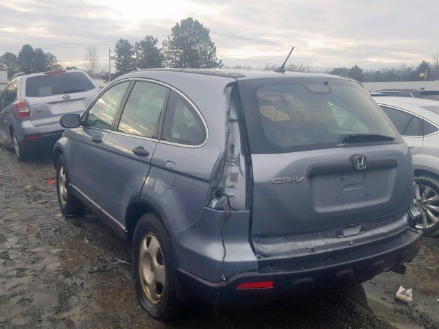 5J6RE48328L045086 - 2008 HONDA CR-V LX BLUE photo 3