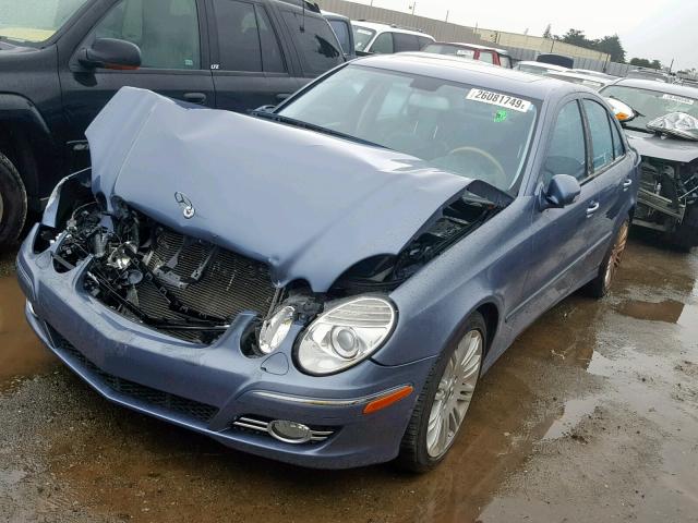 WDBUF56X87B104153 - 2007 MERCEDES-BENZ E 350 BLUE photo 2