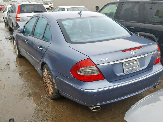 WDBUF56X87B104153 - 2007 MERCEDES-BENZ E 350 BLUE photo 3