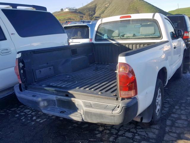 5TENX22N85Z028805 - 2005 TOYOTA TACOMA WHITE photo 4