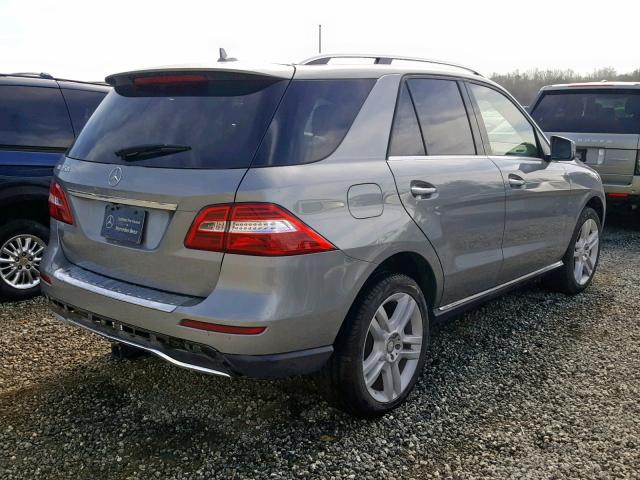 4JGDA5JB7FA524952 - 2015 MERCEDES-BENZ ML 350 GRAY photo 4